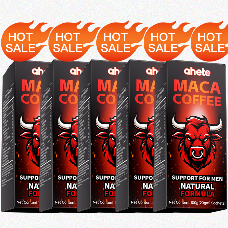 AHETE Men's Maca Energy Coffee - High-quality Coffee Beans Combined with Maca, Tongkat Ali, Ginseng, And South African Sceletium Herb Extracts, Providing Support for Energy, Vitality, And Focus; A Great Gift Choice for Holidays.