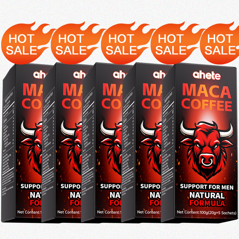 AHETE Men's Maca Energy Coffee - High-quality Coffee Beans Combined with Maca, Tongkat Ali, Ginseng, And South African Sceletium Herb Extracts, Providing Support for Energy, Vitality, And Focus; A Great Gift Choice for Holidays.