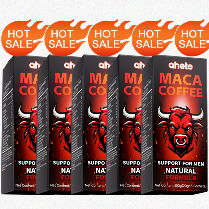 AHETE Men's Maca Energy Coffee - High-quality Coffee Beans Combined with Maca, Tongkat Ali, Ginseng, And South African Sceletium Herb Extracts, Providing Support for Energy, Vitality, And Focus; A Great Gift Choice for Holidays.