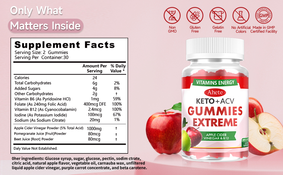 Apple vinegar cider gummies