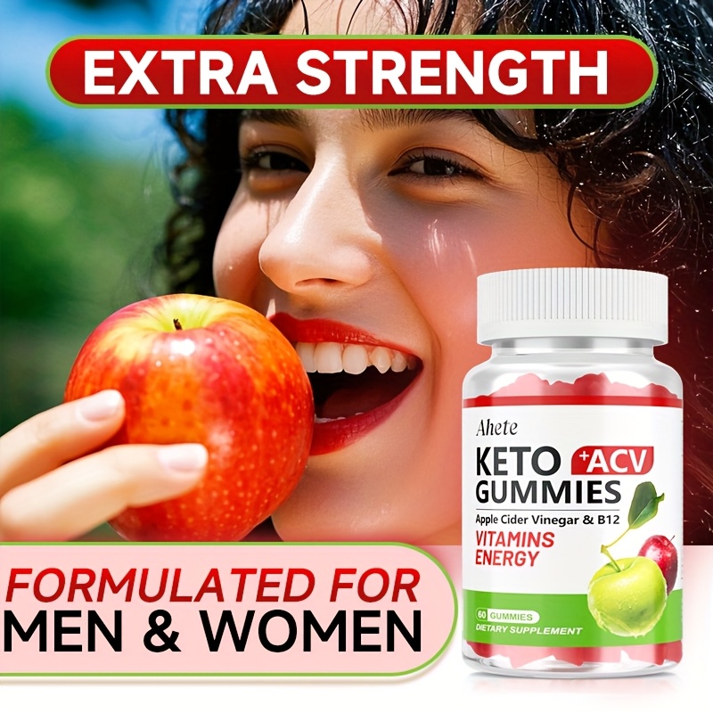 Ahete Apple Cider Vinegar Gummies, Natural Apple Cider Vinegar, Supplement A Large Amount Of Vitamins And Minerals, Digestive Support, High-quality Dietary Supplements