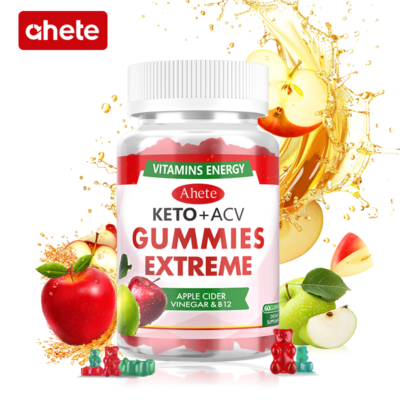 Apple Cider Vinegar Gummies with Vitamin B6 & B12, 60 ACV Gummies Dietary 