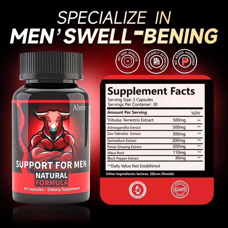 🔥Ahete Testosterone Supplement for Men |20-in-1 with Maca, Ashwagandha, Indian Pepper, Ginseng Extract