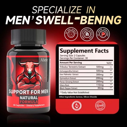 🔥Ahete Testosterone Supplement for Men |20-in-1 with Maca, Ashwagandha, Indian Pepper, Ginseng Extract