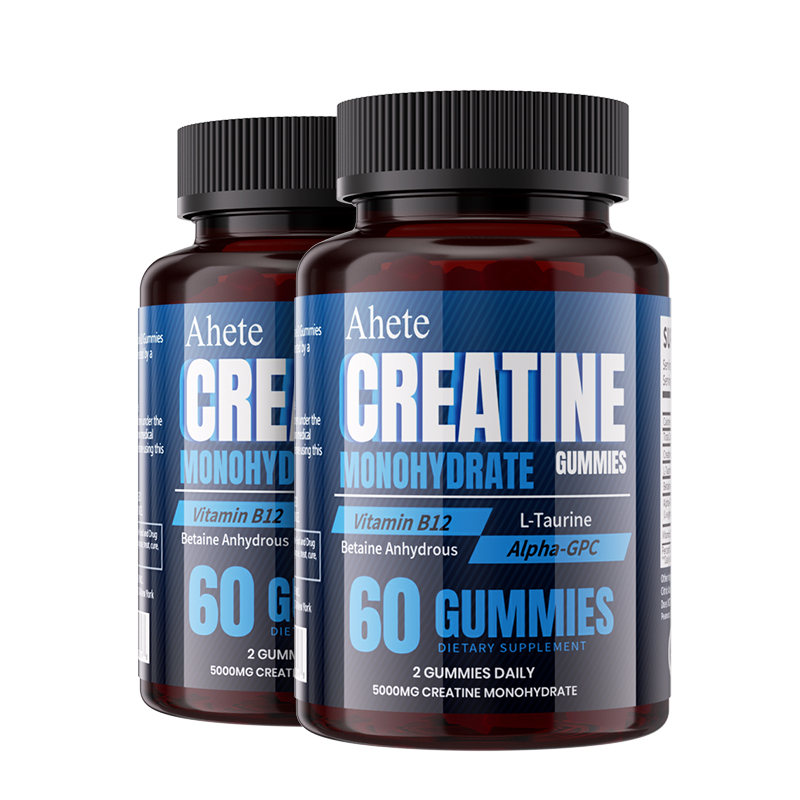 Ahete Creatine Gummies - Each Serving Contains 5000mg Of Creatine Monohydrate And 500mg Of L-Taurine. Unisex Sports Supplement Gummies That Support Muscle Health