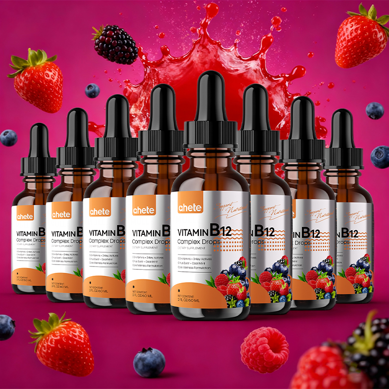 AHETE High Potency Liquid Vitamin B12 Drops - Each Serving Contains 5000 Micrograms Of B12, Full Spectrum B Complex, A Powerful Energy And Vitality Booster, with Added PQQ And L-theanine, 60ml, 30-day Supply.