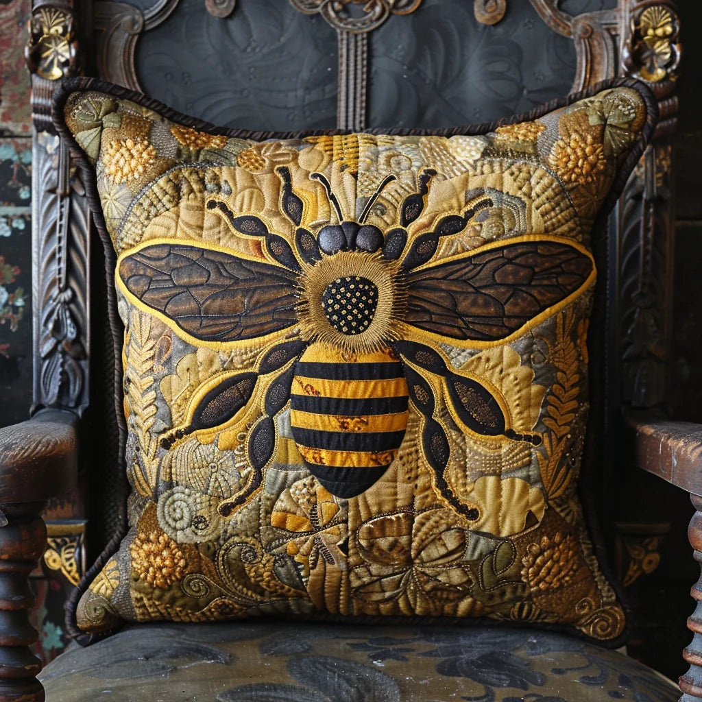 Bee Quilted Pillow