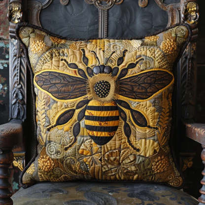 Bee Quilted Pillow