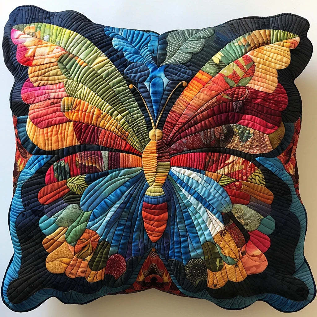 Butterfly Quilted Pillow