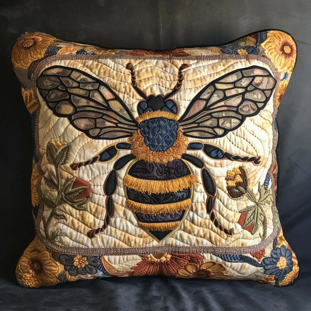 Bee Quilted Pillow