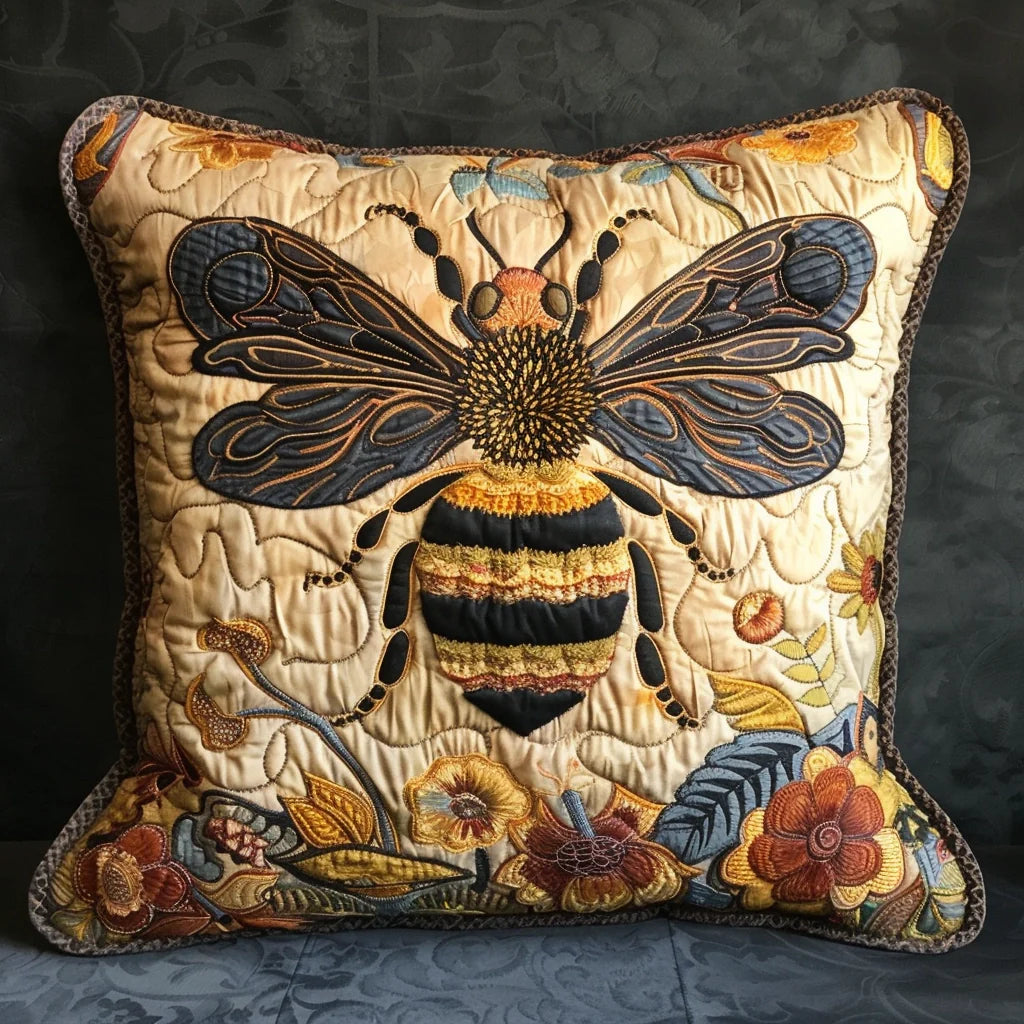 Bee Quilted Pillow