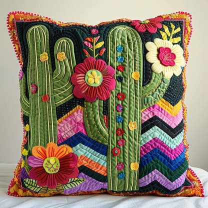 Cactus Quilted Pillow