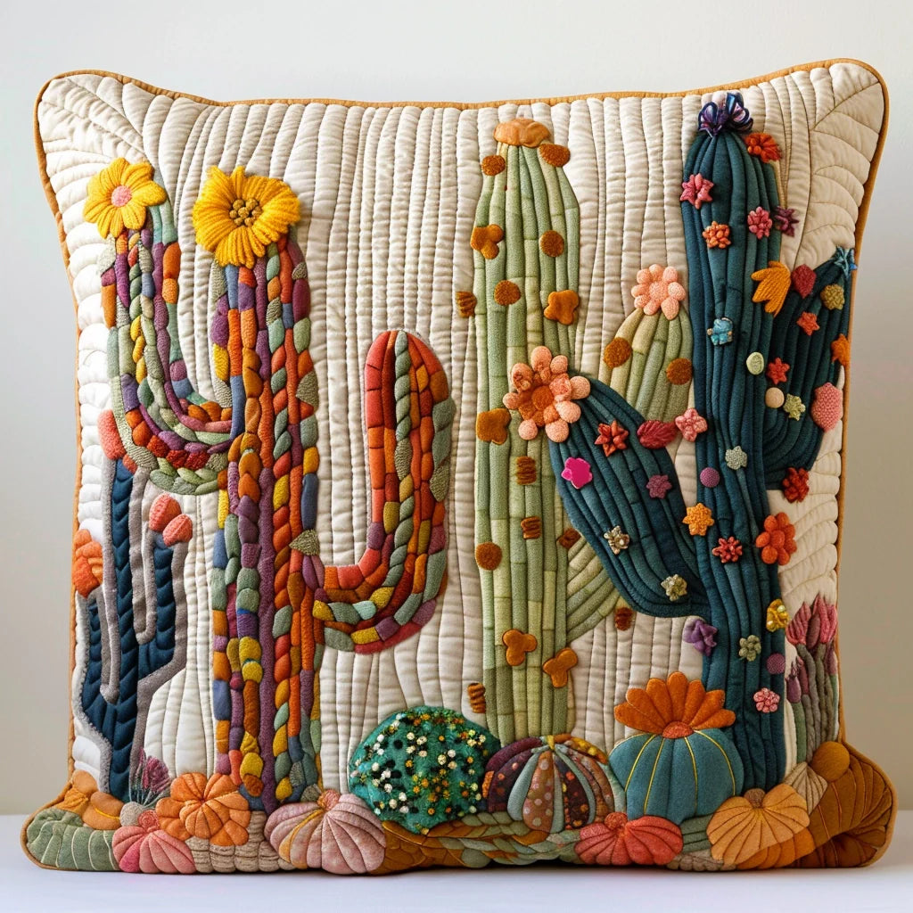 Cactus Quilted Pillow