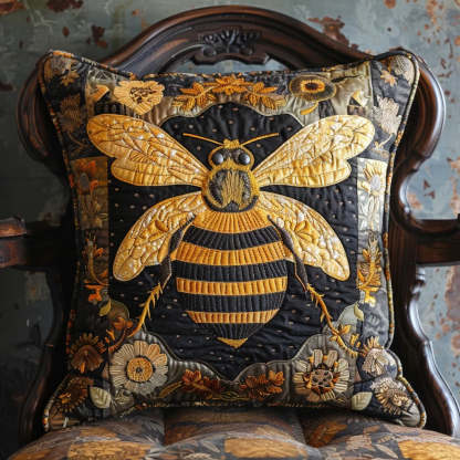 Bee Quilted Pillow