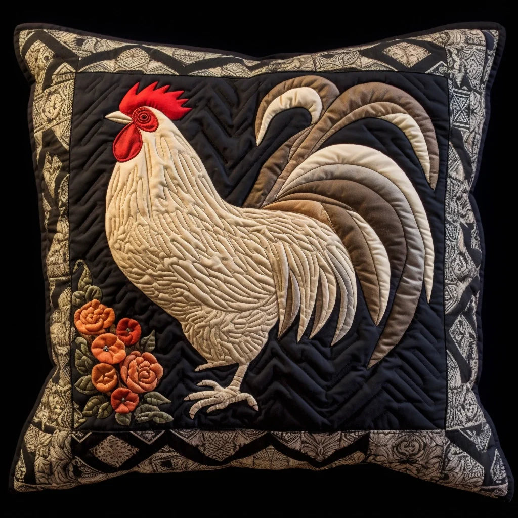 Chicken Quilted Pillow