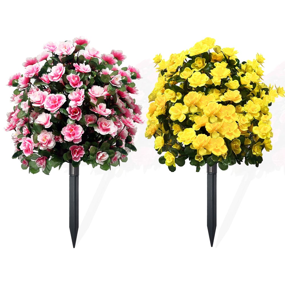 Artificial Boxwood Topiary Ball Trees with Ground Spikes