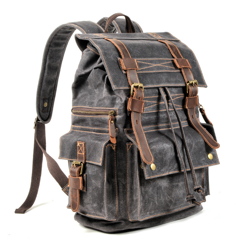 Beeswax Canvas Travel Retro Backpack