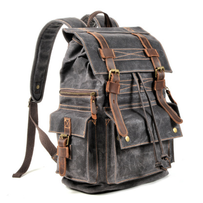 Beeswax Canvas Travel Retro Backpack