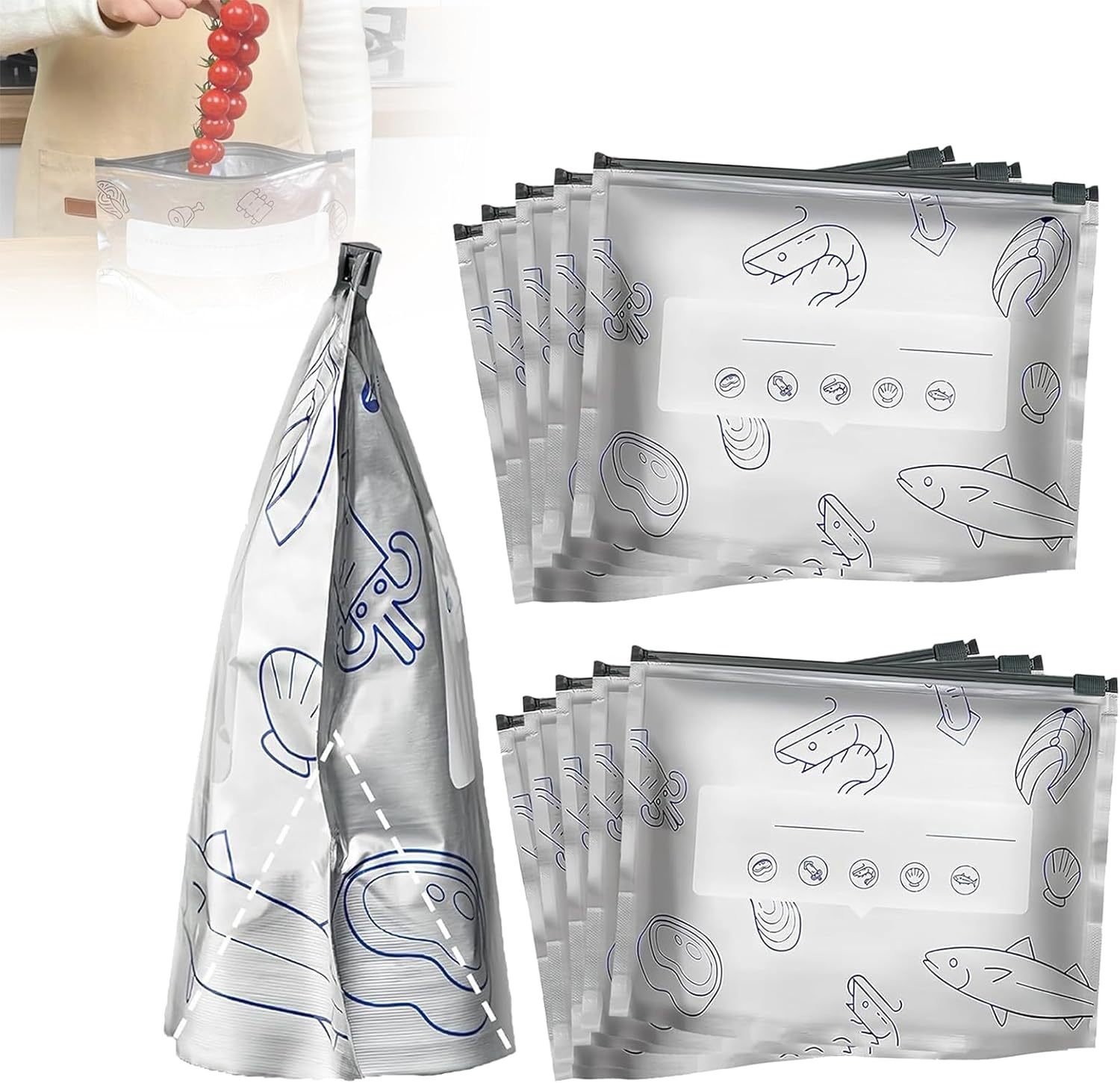 💥Reusable Aluminum Foil Freshness Seal Bags – Your Kitchen’s New Best Friend! 🍴✨