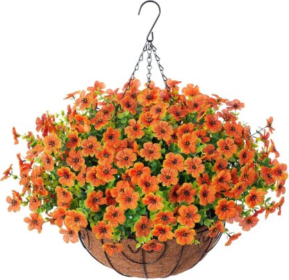 Last Day Promotion! 🔥 Simulated Hanging Flower Basket🌸 No Watering, No Wilting💧—Just a Picture Perfect Home Every Single Day.