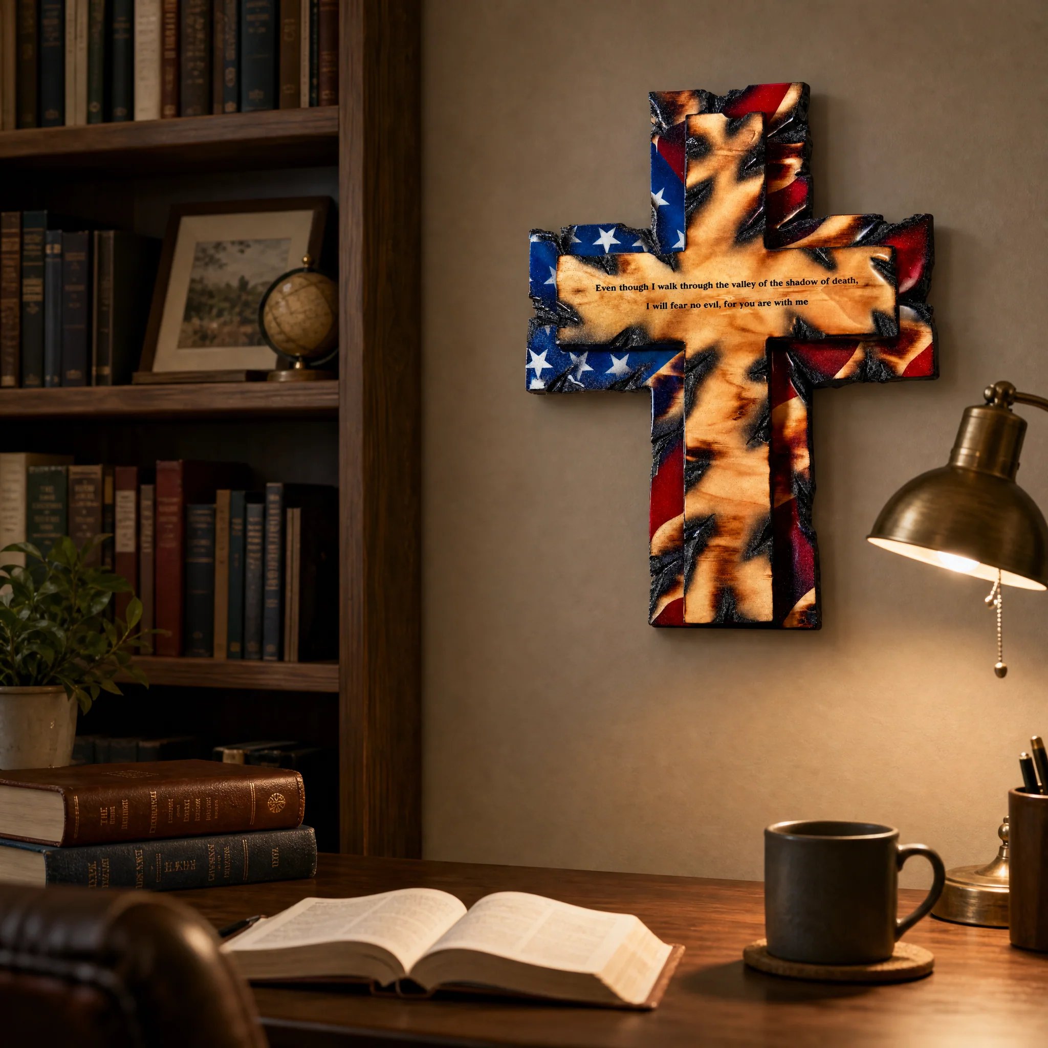 🎁🎉Only $42.99 This Week🌟🎉Patriotic American Flag Wooden Cross Wall Decor