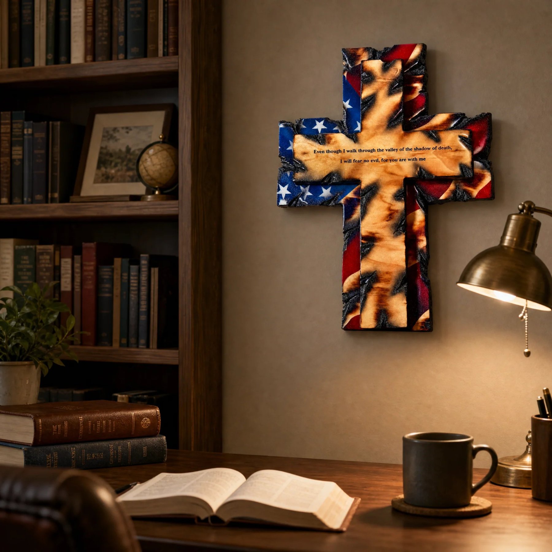 🎁🎉Only $42.99 This Week🌟🎉Patriotic American Flag Wooden Cross Wall Decor