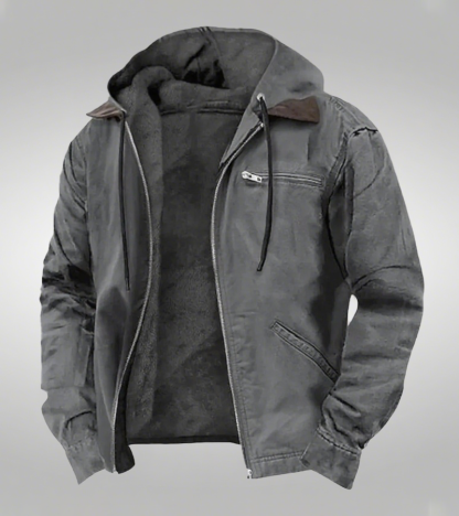 Hooded - Zipped Up - Fleece Lined Jacket