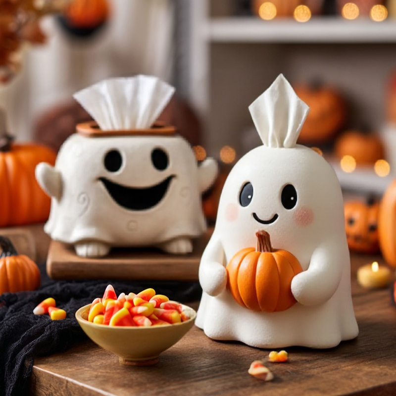 Spooky Ghost Tissue Box Holder – Halloween Décor Must-Have 👻