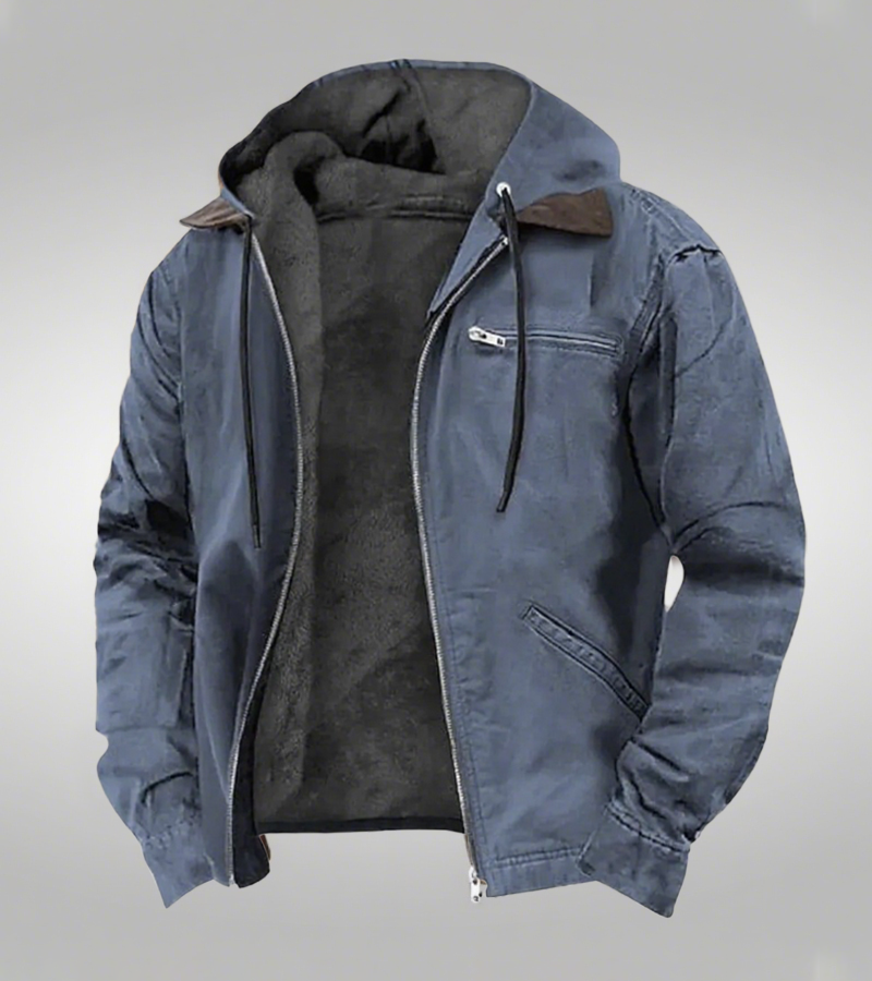 Hooded - Zipped Up - Fleece Lined Jacket
