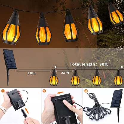 ✨ Solar Flame String Lights