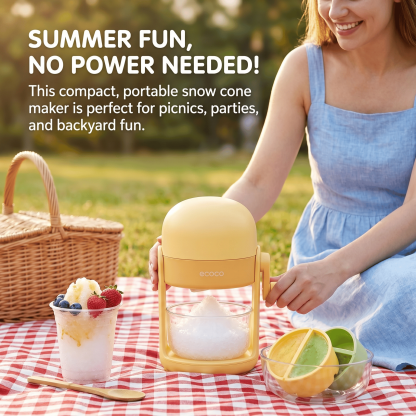 🍓 Two-Flavor Ice Shaver – Summer Fun for Everyone