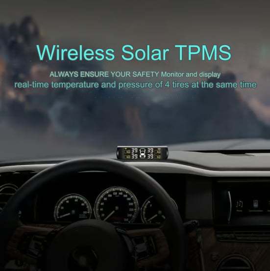🏆Solar Powered Car Tire Pressure Monitoring Tool