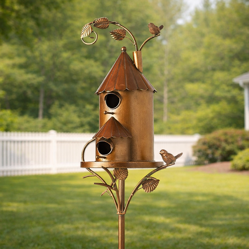 Garden Outdoor Metal Birdhouse Decorative Household