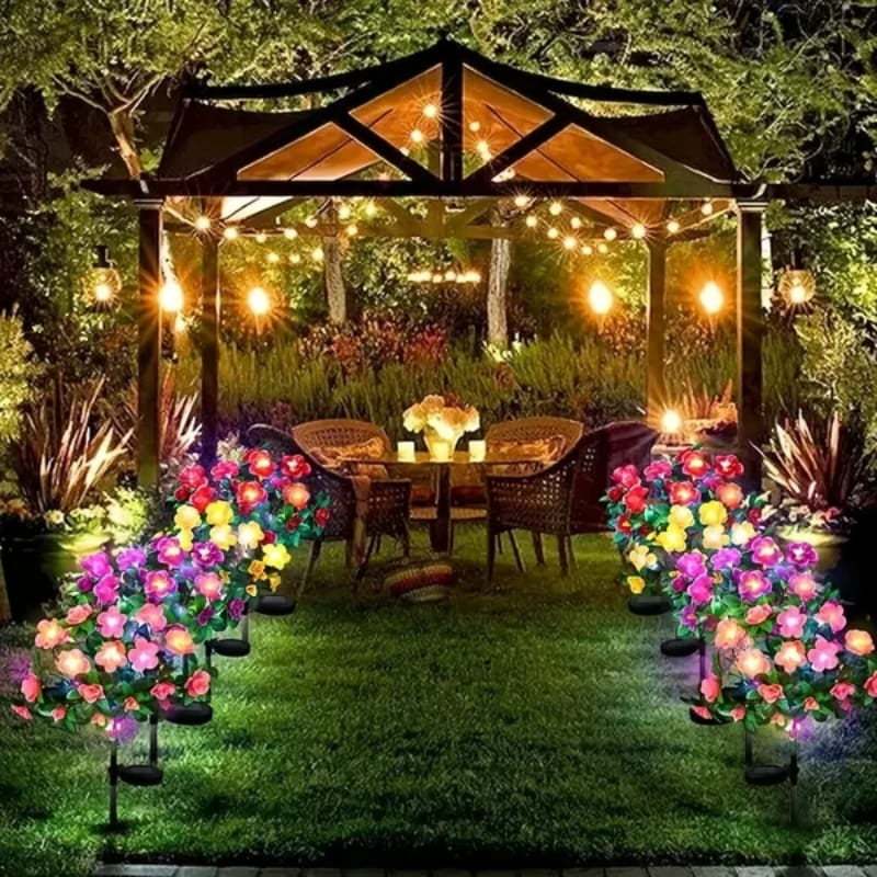 Simulation Azalea Flower Ground Stake Solar Light💐💡