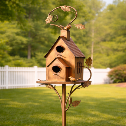 Garden Outdoor Metal Birdhouse Decorative Household