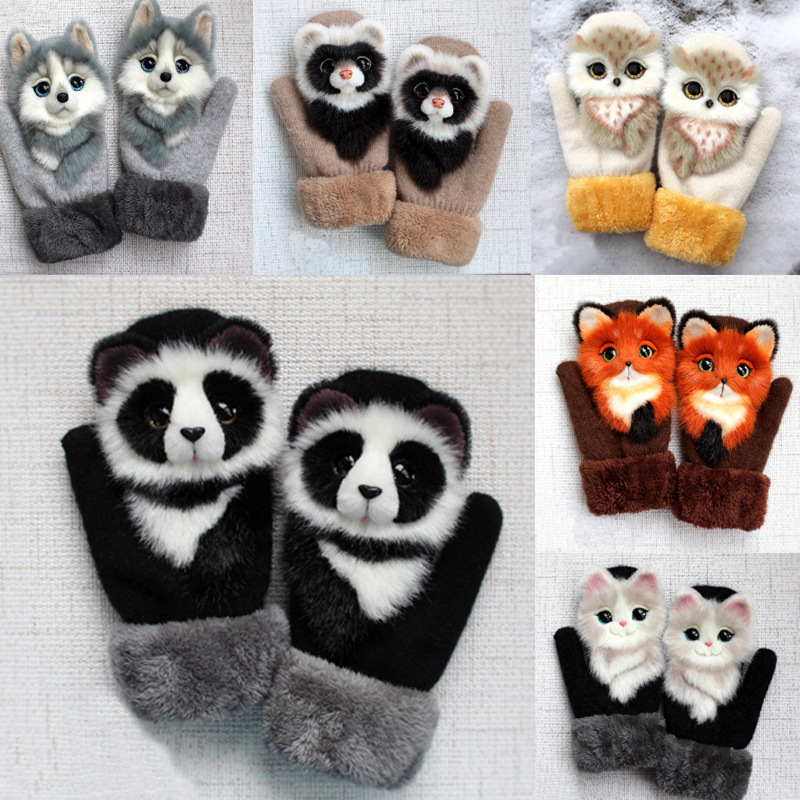 🎉The Perfect Gift ✨Hand-knitted animal Mittens for Adult