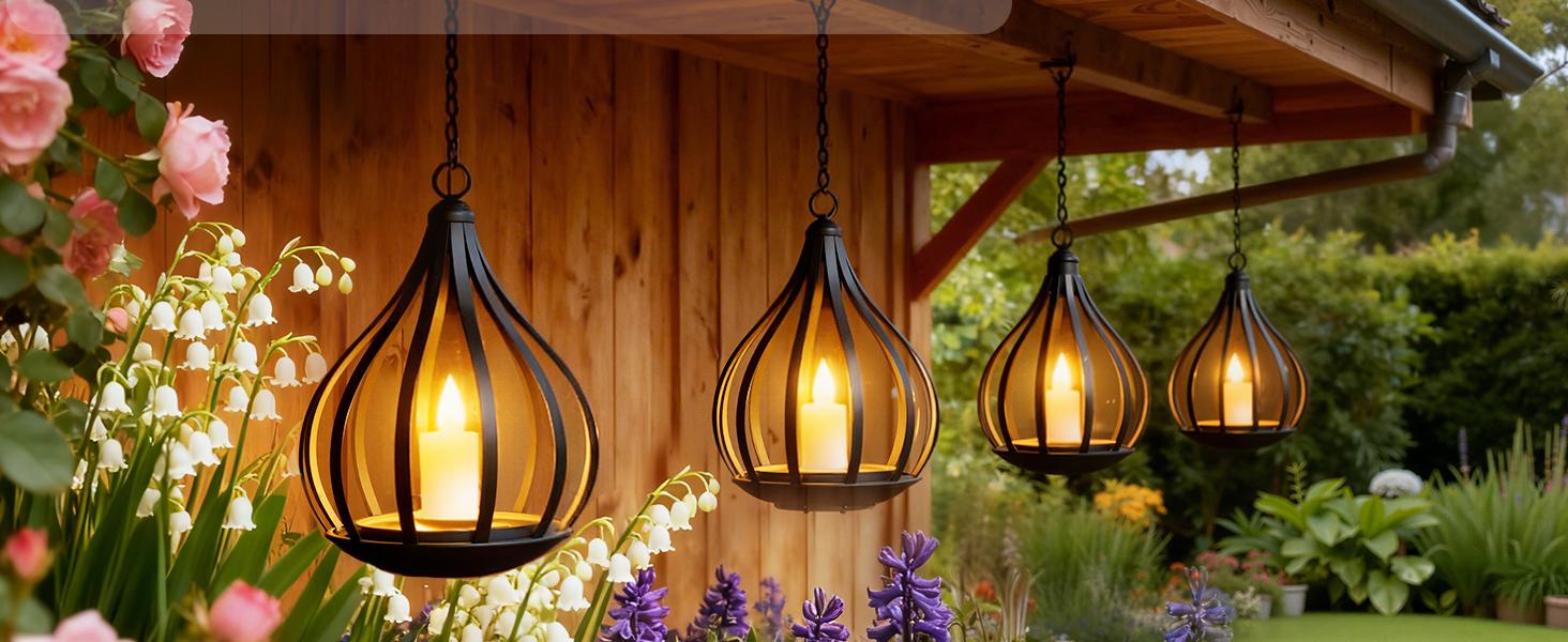 Solar Garden Lights Outdoor, 2/4 Pack Metal Solar Water Drop Shape Candle Lantern 2026 New Design with Flickering Effect & Reflective Patterns, Auto On/Off, IP65 Waterproof, 20.5 CM × 15.5CM,Outdoor Solar Powered Lights for Garden, Patio, Pathway Solar Garden Lights Outdoor, 2/4 Pack Metal Solar Water Drop Shape Candle Lantern 2026 New Design with Flickering Effect & Reflective Patterns, Auto On/Off, IP65 Waterproof, 20.5 CM × 15.5CM,Outdoor Solar Powered Lights for Garden, Patio, Pathway