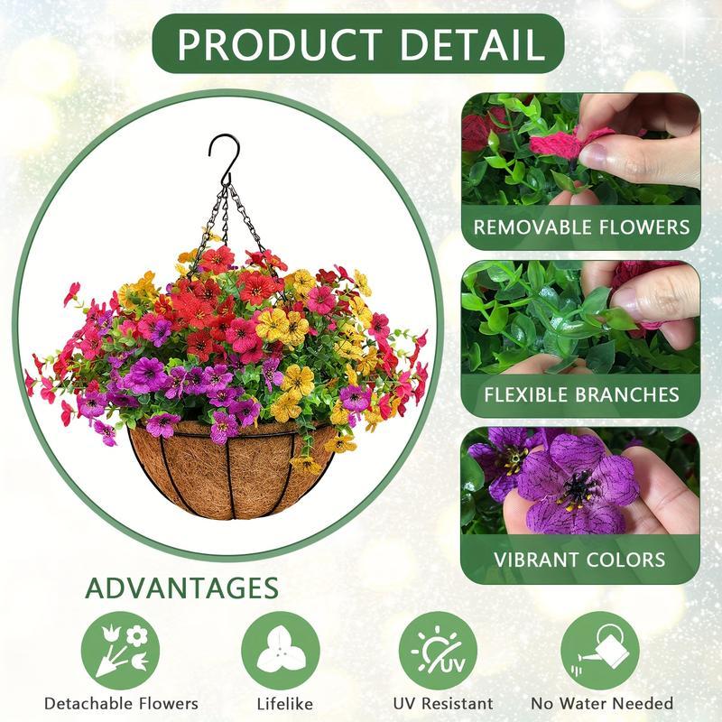 Last Day Promotion! 🔥 Simulated Hanging Flower Basket🌸 No Watering, No Wilting💧—Just a Picture Perfect Home Every Single Day.
