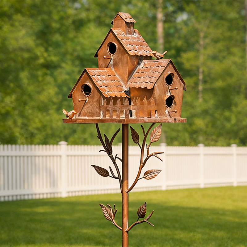 Garden Outdoor Metal Birdhouse Decorative Household