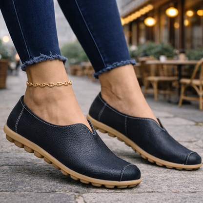 Women’s Casual Flat-Heel Cow Tendon Low-Top Shoes