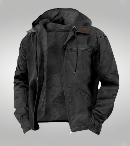 Hooded - Zipped Up - Fleece Lined Jacket