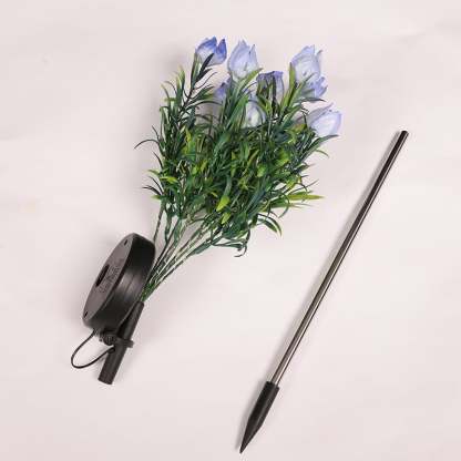 Solar Powered Gardenia Flower Ground Stake Garden Lights