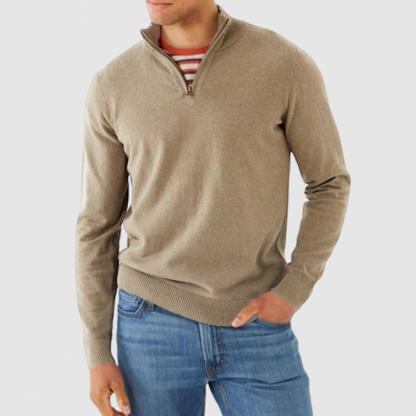 Men's Stand Collar Casual Cashmere Basic Sweater