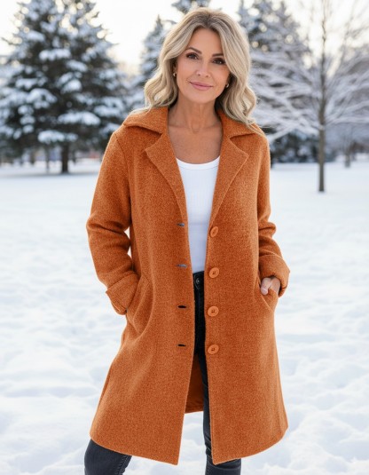 NEW🔥 Wool Casual Lapel Single Breasted Long Coat