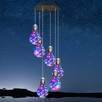 🔥Last Day Promotion! Colorful Lights Solar Wind Chimes for Outside