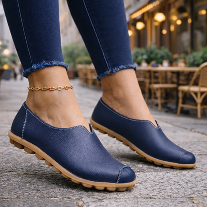 Women’s Casual Flat-Heel Cow Tendon Low-Top Shoes