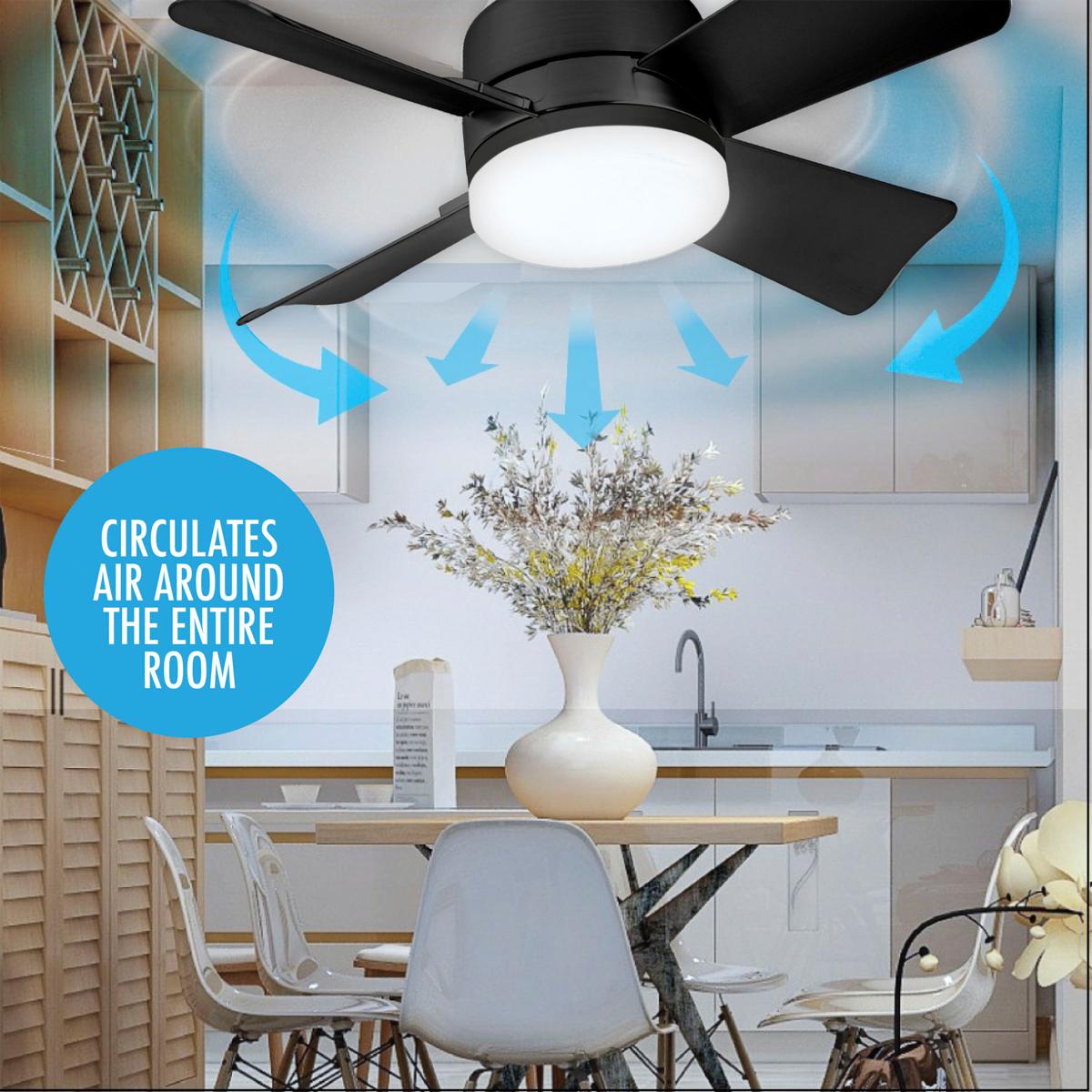 🏆LAST DAY SALE 60% OFF🔥40W LED Ceiling Fan Light – 20.5” Ultra-Quiet with Remote