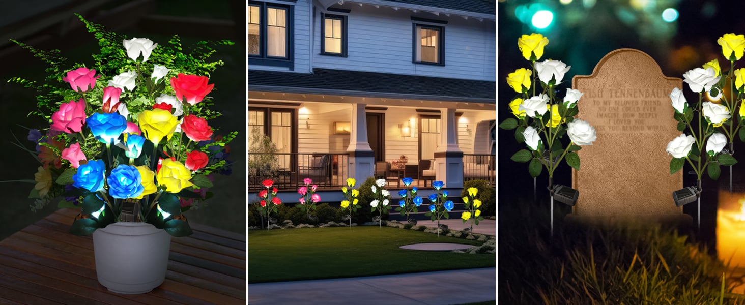solar rose light