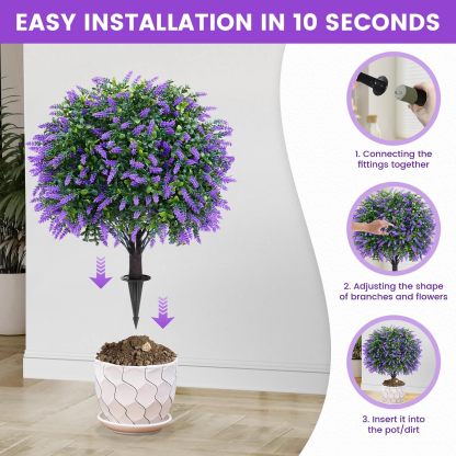 💜Artificial Lavender Trees
