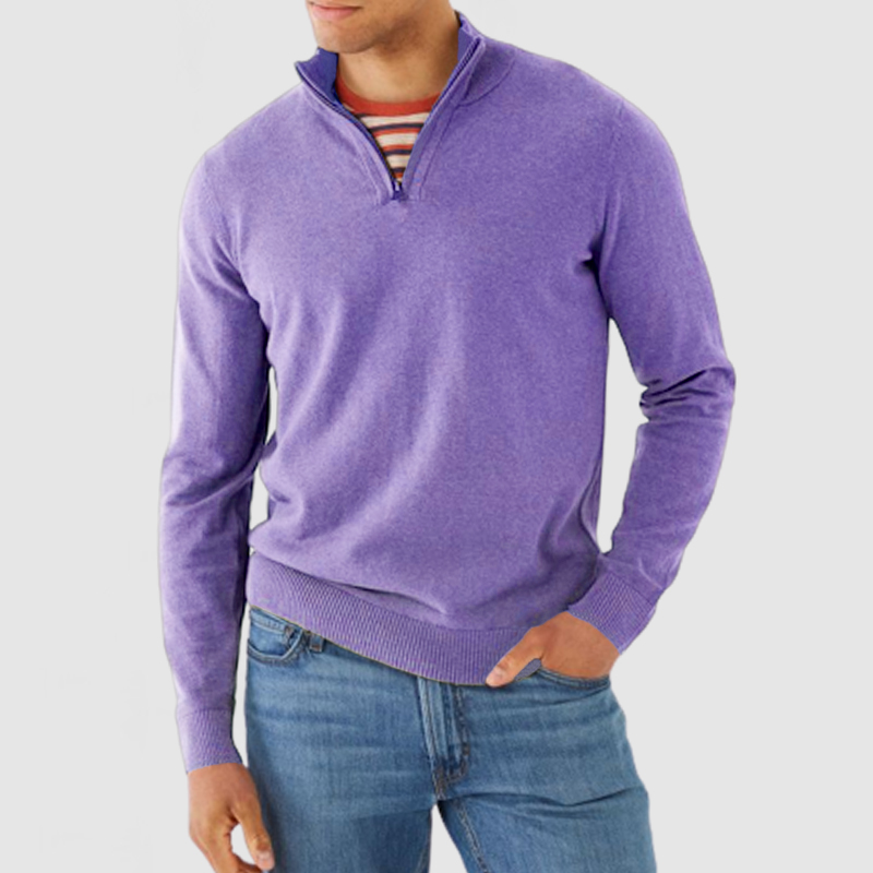 Men's Stand Collar Casual Cashmere Basic Sweater